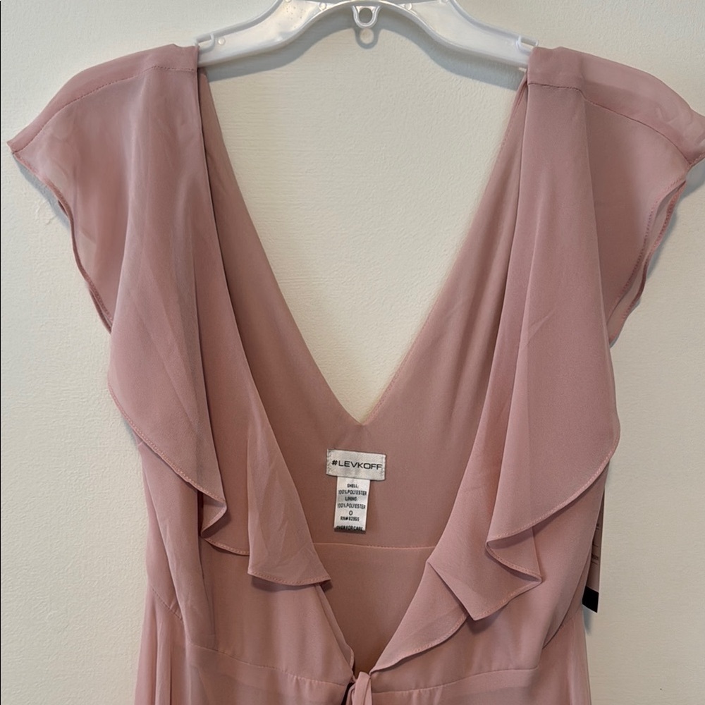 Pink Ruffled Maxi Dress - Picture 2 of 7